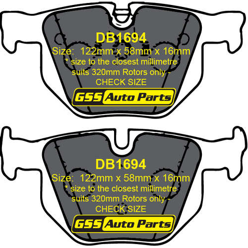 DBA Rear Street Performance Brake Pads DB1694SP DB1694 thumbnail