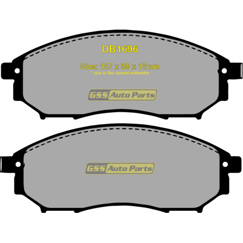 Bendix Front GCT Brake Pads DB1696GCT thumbnail