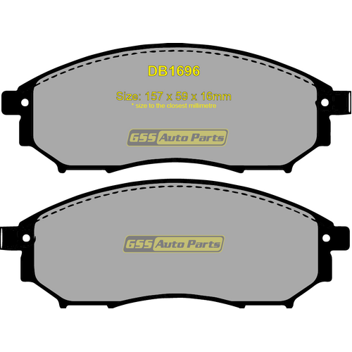 DBA Front Xtreme Performance Brake Pads DB1696XP DB1696 thumbnail