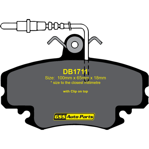 DBA Front Street Series Brake Pads DB1711SS DB1711 thumbnail