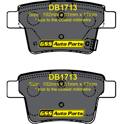 DBA Rear Street Series Brake Pads DB1713SS DB1713 thumbnail