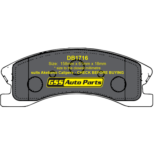 DBA Front Street Series Brake Pads DB1716SS DB1716 thumbnail