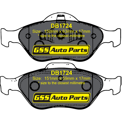 Front Ultra Plus Ceramic Brake Pads DB1724UP DB1724 thumbnail