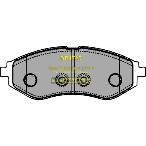 Front Ultra Plus Ceramic Brake Pads DB1725UP DB1725 thumbnail