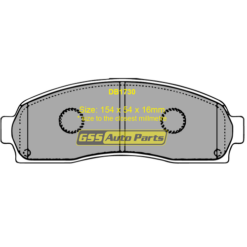 Bendix Front 4WD Brake Pads DB1730-4WD thumbnail
