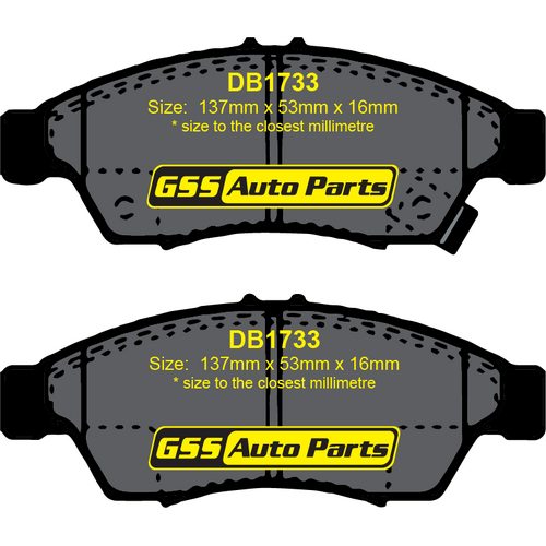 Bendix Front GCT Brake Pads DB1733GCT thumbnail