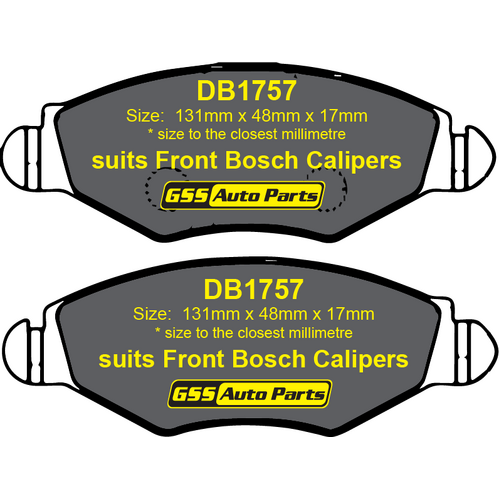 DBA Front Street Series Brake Pads DB1757SS DB1757 thumbnail