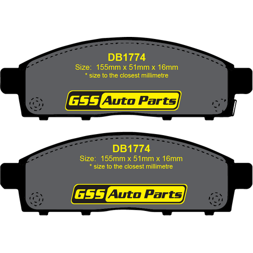 DBA Front Street Performance Brake Pads DB1774SP DB1774 thumbnail