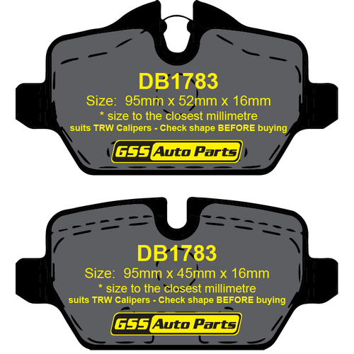 DBA Rear Street Series Brake Pads DB1783SS DB1783 thumbnail