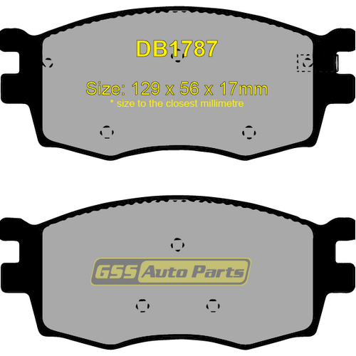 Front Ultra Plus Ceramic Brake Pads With Hardware DB1787UP DB1787 thumbnail