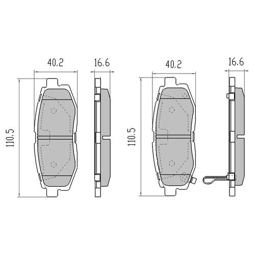 Rear T/P by Bendix Brake Pads DB1789TP DB1789 thumbnail