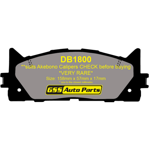 Budget Front Brake Disc Pads DB1800 DB1800 thumbnail