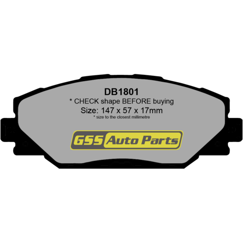 Bendix Front GCT Brake Pads DB1801GCT thumbnail