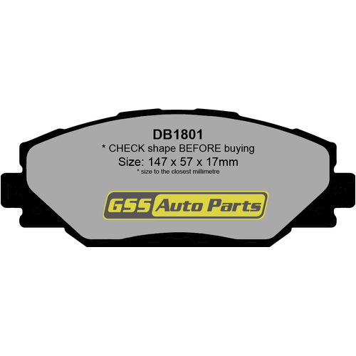 Front Ultra Plus Ceramic Brake Pads DB1801UP DB1801 thumbnail