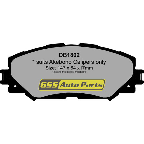 Bendix Front 4WD Brake Pads DB1802-4WD thumbnail