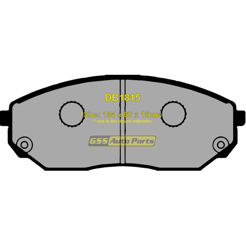 Bendix Front 4WD Brake Pads DB1815-4WD thumbnail