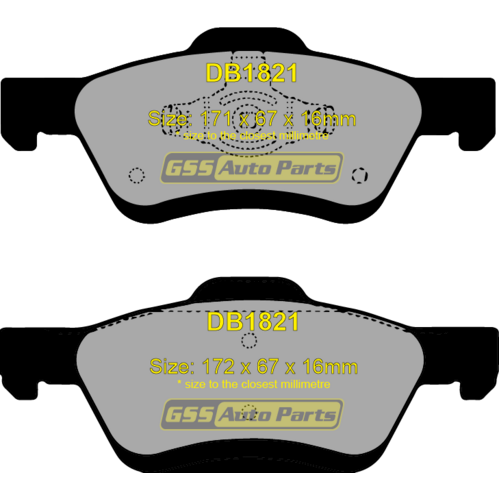 Ultima Front Ceramic Brake Pads DB1821C DB1821 thumbnail