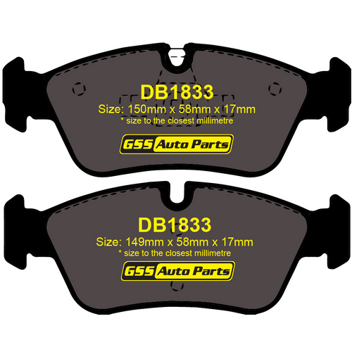 Front Ultra Ceramic Brake Pads DB1833CP DB1833 thumbnail