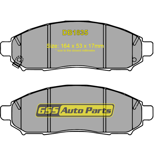 DBA Front Street Performance Brake Pads DB1835SP DB1835 thumbnail