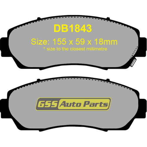 Front Ultra 4wd Brake Pads DB1843F DB1843 thumbnail