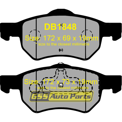 DBA Front Street Series Brake Pads DB1848SS DB1848 thumbnail