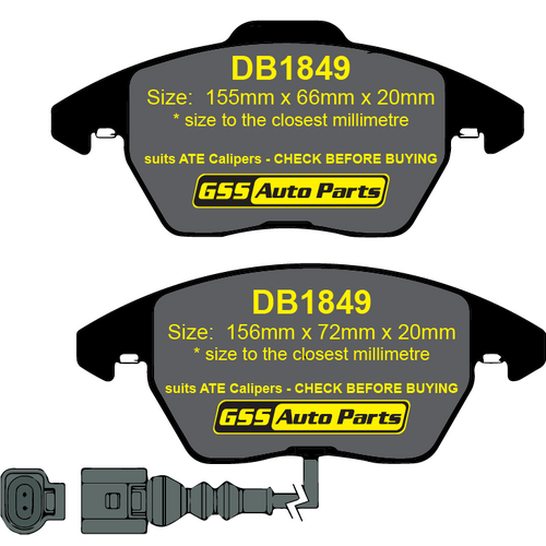 DBA Front Xtreme Performance Brake Pads DB1849XP DB1849 thumbnail