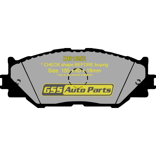 DBA Front Street Series Brake Pads DB1852SS DB1852 thumbnail
