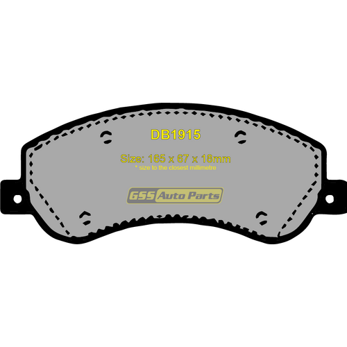 Front Ultra Plus Ceramic Brake Pads DB1915UP DB1915 thumbnail