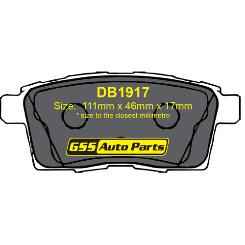 Rear Ultra 4wd Brake Pads DB1917F DB1917 thumbnail
