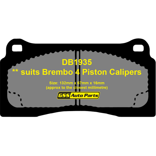 DBA Front Xtreme Performance Brake Pads DB1935XP DB1935 thumbnail