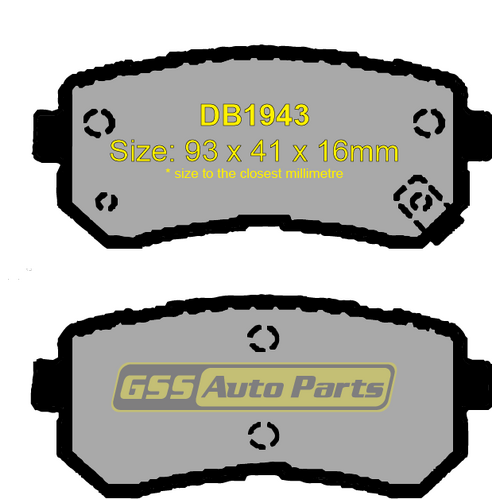 DBA Rear Street Series Brake Pads DB1943SS DB1943 thumbnail