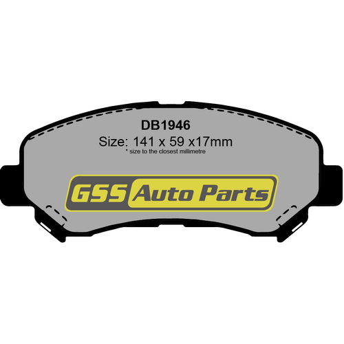 Front T/P by Bendix Brake Pads DB1946TP DB1946 thumbnail