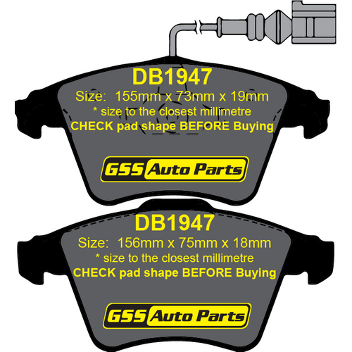 Bendix Front Heavy Duty Brake Pads DB1947HD thumbnail