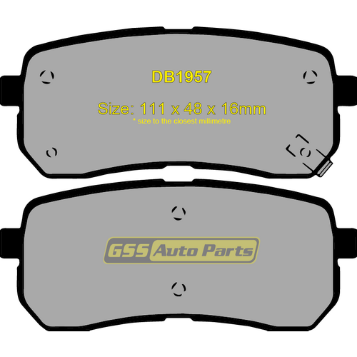 Rear Ultra Ceramic Brake Pads DB1957CP DB1957 thumbnail