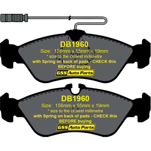 DBA Rear Street Series Brake Pads DB1960SS DB1960 thumbnail