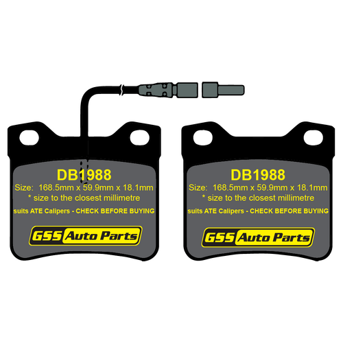 DBA Rear Street Series Brake Pads DB1988SS DB1988 thumbnail