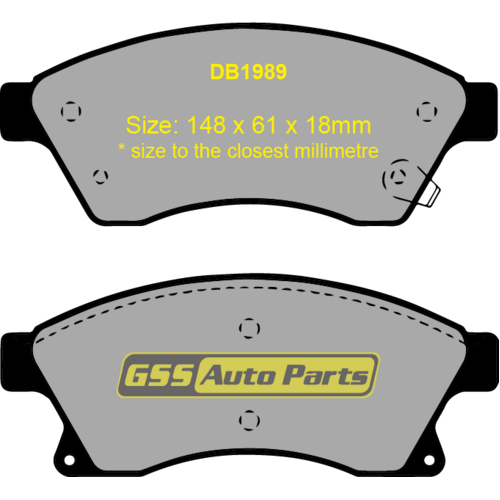 Front Ultra Ceramic Brake Pads DB1989CP DB1989 thumbnail