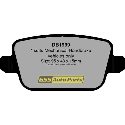 Rear Ultra Ceramic Brake Pads DB1999CP DB1999 thumbnail