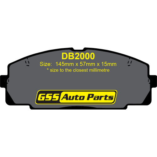 DBA Front Street Series Brake Pads DB2000SS DB2000 thumbnail