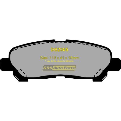 Bendix Rear 4WD Brake Pads DB2005-4WD thumbnail