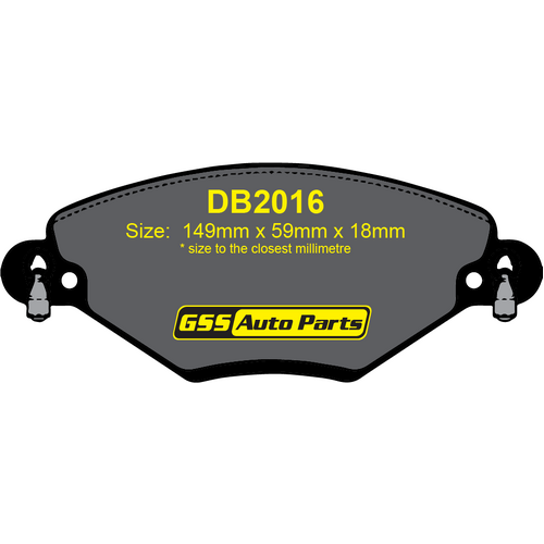 DBA Front Street Series Brake Pads DB2016SS DB2016 thumbnail