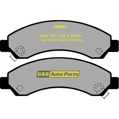Front Ultra 4wd Brake Pads DB2061F DB2061 thumbnail