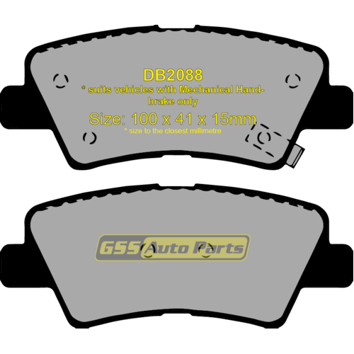 Bendix Rear GCT Brake Pads DB2088GCT thumbnail