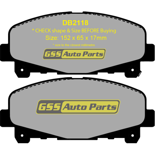 DBA Front Street Series Brake Pads DB2118SS DB2118 thumbnail