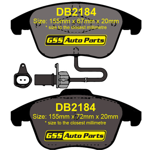 Front Ultra Plus Ceramic Brake Pads DB2184UP DB2184 thumbnail