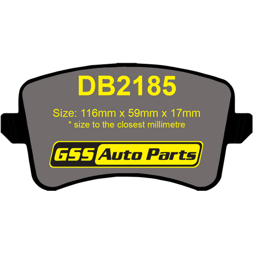 Rear Ultra Plus Ceramic Brake Pads With Hardware DB2185UP DB2185 thumbnail