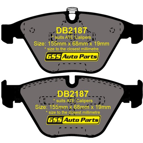 Front Ultra Plus Ceramic Brake Pads With Hardware DB2187UP DB2187 thumbnail