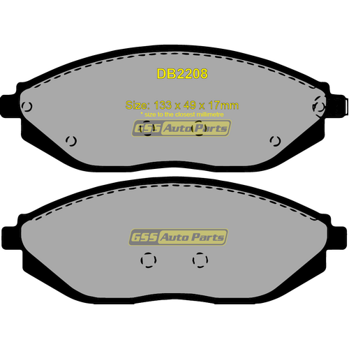 Bendix Front GCT Brake Pad Set DB2208GCT thumbnail