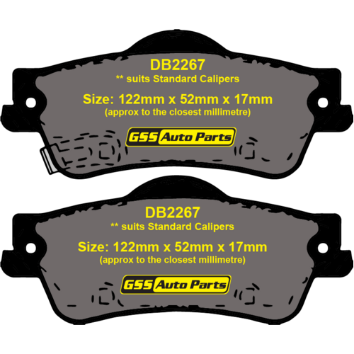 Budget Rear Brake Disc Pads DB2267 DB2267 thumbnail