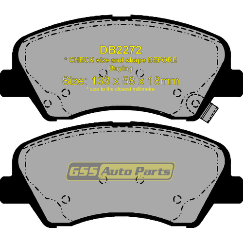 DBA Front Street Series Brake Pads DB2272SS DB2272 thumbnail